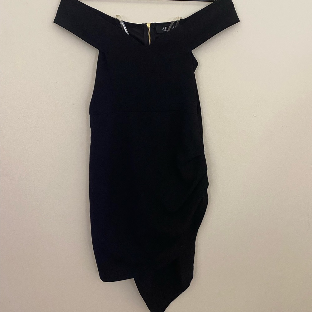Akira Off-shoulder Black Dress